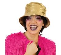 FRIES Golden Metallic Bucket Hat - The Ultimate Party Bucket Hat (Size 60)