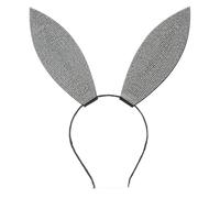 FRIES Luxury Rhinestone Rabbit Ears Headband - The Glamour Accessory for Festivals, CSD & Club Nights