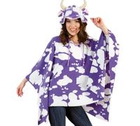 FRIES Purple Cow Poncho - The Ultimate Eye-Catcher in Cowhide Look