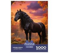 Friesian, 1000-piece Jigsaw Puzzle, Entertaining And Skill-building Game, Ideal for Wall Décor Or Thoughtful Gifts, Suitable for Ages 12+, Horse, 38x26cm/1000pcs