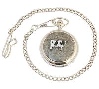 Friesian Cow Pocket Watch Pewter Fronted Quartz Personalised Gift 694