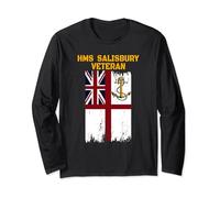 Frigate HMS Salisbury F32 Warship Veteran Day Father Grandpa Long Sleeve T-Shirt