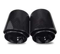 FRIGENN 1 Pair Car Black Glossy Carbon Fiber Exhaust Muffler Tips, For Mini Cooper F54 F55 F56 F57 F60 R55
