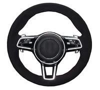 FRIGENN Hand Sewing Car Steering Wheel Cover Suede, For Porsche Macan 2013-2020 Cayenne 2015-2020 Panamera 2017-2019 911 718