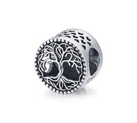 Friggem Tree of Life Sterling Silver Charm Bead, Compatible with Pandora Bracelet, Jewellery Gift for Women, Mom, Daughter