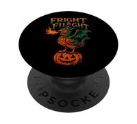 Fright & Flight Dragon Chicken Halloween Pumpkin PopSockets Adhesive PopGrip