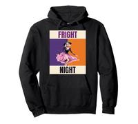 Fright Night Retro Pin Up Witch Halloween Design Pullover Hoodie