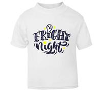 Fright Night Stars and Ghost [HALLO19] Short Sleeve Cotton Toddler t Shirt, 1-2 Years, White