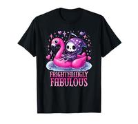 Frighteningly Fabulous Halloween Skeleton Riding Flamingo T-Shirt