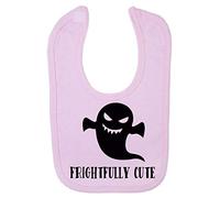 Frightfully Halloween Cotton Baby bib - Pastel Pink