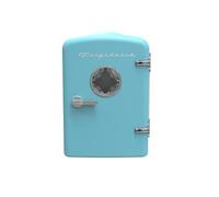 Frigidaire EFMIS171-BLACK Retro Mini Portable Personal Fridge - Ideal for Home, Office or Dorm - Features Active Cooling Can Holder on Top - Includes Carrying Handle, AC/DC Wall/Car Charger - Blue