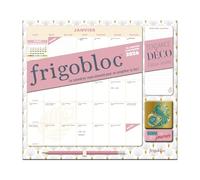 Frigobloc Mensuel 2026 Art Déco (de janv. à déc. 2026): Avec 1 crayon et 2 aimants