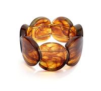 Frigotine Colorful Acrylic Resin Bracelet for Women, Statement Chunky Wide Geometric Stretch Plastic Wristbands Bangle Bracelets Prom Holiday Fashion Jewelry Gift, Adjustable Size, Acrylic, no