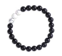 Frigotine Cross Gemstone Beads Stretch Protection Bracelet for Men Women Handmade Healing Stone Chakra Beads Elastic Bracelet Accessories Fashion Jewelry Father Gift, 6"-9", Obsidian, obsidian