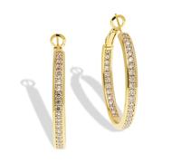 Frigotine Large Chunky Gold Plated Thin Hoop Earrings for Woman,Statement Dainty Dangle Fashion Earing Wedding Prom Jewelry Gift, Stainless Steel, No Gemstone