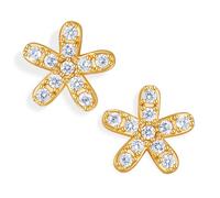 Frigotine Sparkly Gold Small Stud Earrings for Women Dainty Minimalist Rhinestones Cubic Zirconia Hypoallergenic Cute Tiny Ears Prom Wedding Bridal Fashion Jewelry, Stainless Steel, Cubic Zirconia