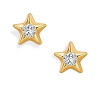 Frigotine Sparkly Gold Small Stud Earrings for Women Dainty Minimalist Rhinestones Cubic Zirconia Hypoallergenic Cute Tiny Ears Prom Wedding Bridal Fashion Jewelry, Stainless Steel, Cubic Zirconia