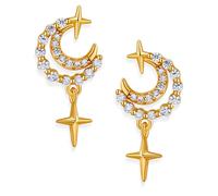 Frigotine Sparkly Gold Small Stud Earrings for Women Dainty Minimalist Rhinestones Cubic Zirconia Hypoallergenic Cute Tiny Ears Prom Wedding Bridal Fashion Jewelry, Stainless Steel, Cubic Zirconia
