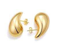 Frigotine Tear Drop Earring Dupes Waterdrop Earrings for Women Fashion Trendy Droplet Prom Jewelry Gift, 1.1in, Stainless Steel, No Gemstone