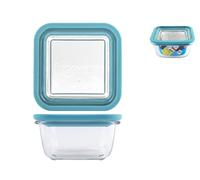 Frigoverre Future In Transparent Glass With Lid, Square 12 Cm