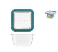 Frigoverre Future Transparent Glass With Lid, Square 14 Cm