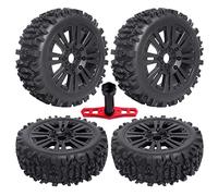 FriHobby 4pcs Pre-Glued 1/8 RC Buggy Wheels and Tires 17mm Hex for 1:8 Arrma Losi 8ight HPI Vorza Flux Kyosho Hobao Hyper RC Model Off Road Cars