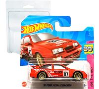 Friki Monkey Hot Wheels '87 Ford Sierra Cosworth HW: The 80's 1/10 (2/250) Short Card 2023 + Blister & Card Protector Pack
