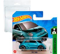 Friki Monkey Hot Wheels Fiat 500e HW Green Speed 8/10 (144/250) HKH59 Short Card Mattel 2023 + Blister & Card Protector Pack