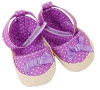 FRILLY LILY Spotty Lilac Dolls Espadrilles small size 6 x 3.5cm.To fit dolls such as 43 cm Baby Born
