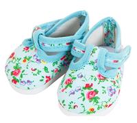 FRILLY LILY Turquoise Flower Dolly Doodle Shoes large size 8.2 cmx 4.2cm