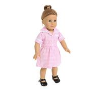 Frilly Lliy SMALL DOLLS SCHOOL UNIFORM DRESS [ NO HEADBAND OR SHOES ] TO FIT DOLLS SUCH AS AMERICAN GIRL DOLL, HANNAH BY GOTZ,MY LONDON GIRL,DOLL NOT INCLUDED