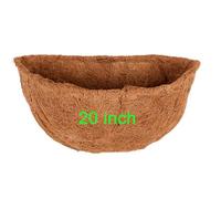 Frillybutts 1PCS 20 Inch Coconut Liners for Planters Half Round, Half Circle Coco Fiber Replacement Liners for Wall Hanging Baskets