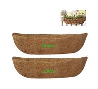 Frillybutts 2PCS 48 Inch Coco Liner,48"/121cm Window Deck Trough Coco Coir Coconut Replacement Liner for Window Box
