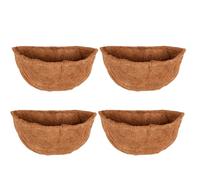 Frillybutts 4PCS 56cm/22 Coconut Liners for Planters Half Round, Half Circle Coco Fiber Replacement Liners for Wall Hanging Baskets