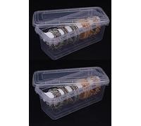 FRILZON Pack of 2 Bangle Box for Women - Chudi Storage Organizer - Plastic Box for Bangles