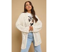 Fringe Crochet Cardigan Yours White 22-24