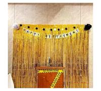 Fringe Curtain Decorations Backdrop, Tinsel Curtain Pack of 2 Multicolor Multiple Sizes Foil Glitter Fringe Backdrop Decor(Red,1x2m)