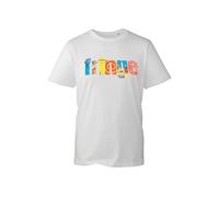 Fringe RI Edinburgh Festival T-Shirt - Unisex Graphic Tee with Retro Travel Postcard Letters - Bold Artistic Design (White, S)