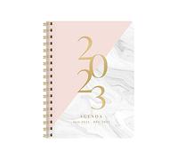 Fringe Studio 2023 Spiral Planner, Aug 2022 - Dec 2023, 17 Month Weekly and Monthly, Paper Cover, MARBLE SPLIT STACKED ", 236 pages, 9.785" x 6.75" (844206)