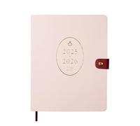 Fringe Studio 2026 Weekly Planner, Aug 2025 - Dec 2026, 17 Month, Faux Leather Wrapped Cover, "PRETTY STAMP BLUSH ", 8"w x 10"h, 240 Pages (137FL001)