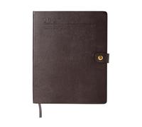 Fringe Studio 2027 Weekly Planner, Aug 2026 - Dec 2027, 17 Month, Faux Leather Wrapped Cover, "BOOKLINE STAMP ESPRESSO", 8"w x 10"h, 240 Pages (137FL007)