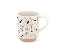 Fringe Studio 429011 "Nosey Dogs Spot Stoneware Mug, Natural