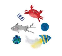 Fringe Studio 6PCS Multipack Cat Toy Set "WATER YOU WAITING FOR?", Pet Shop Collection (610022)
