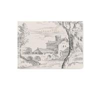 Fringe Studio Book Cloth Wrapped Semi-Flexible Cover Designer Sketchbook, Landscape Tree, Approx. 8.5” w x 6” h, 40 Perforated Sheets, Memento Collection (567BC002)