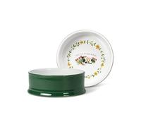 Fringe Studio "EAT, Sleep, NAP Forest Small Ceramic Ridged Pet Bowl (5" Diameter x 1.75" H., 10 fl.oz.) Exclusive Artwork by Madison Safer, PetShop Collection (250002)