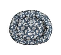 Fringe Studio "INDIENNE Coastal Blue 29" W x 24" D x 9" H Medium Round Cuddler 100% Cotton Canvas Exterior, Machine Washable, PetShop Collection (215016)