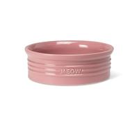 Fringe Studio "Meow Blush Small Sculpted Ceramic Pet Bowl (5" Diameter x 1.75" H, 12 fl.oz.), PetShop Collection (460013)