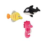 Fringe Studio Plush Dog Toy, 3 Pieces Set, "HIGH FIN BUDS", Pet Shop Collection (662174)
