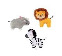 Fringe Studio Plush Dog Toy, 3 Pieces Set, "MEET ME AT THE ZOO", Pet Shop Collection (662175)