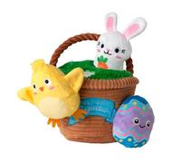 Fringe Studio Plush Dog Toy, Hide & Seek Burrow 4 Pieces Set, Egg Hunt Squad, Petshop Collection (289253)